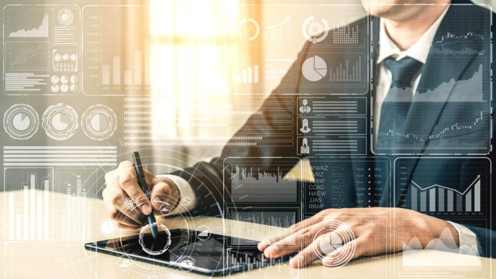 Analyst reviewing structured data and digital intelligence during an investigation